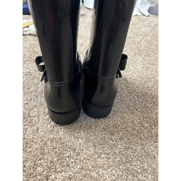 VALENTINO RED V BOW BLACK RAIN BOOTS SIZE 37- 6.5 - Picture 7 of 7